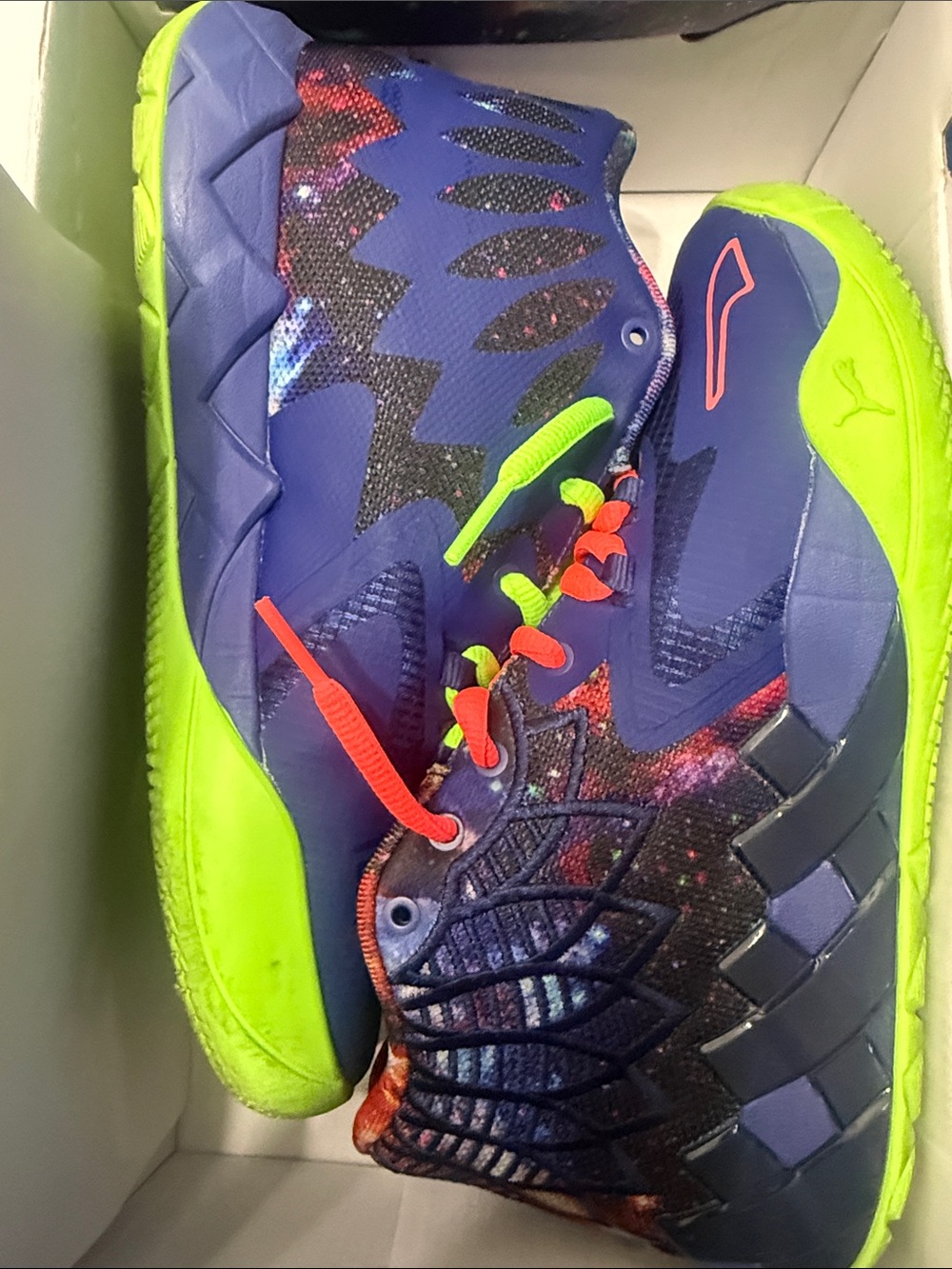Nike Kids Sneakers in Purple with Neon Green Accents